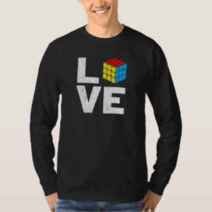 T-shirt Cube de puzzle concurrentiel Love Speed Cubing 80'