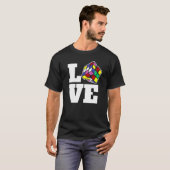 T-shirt Cube de puzzle concurrentiel Love Speed Cubing 80' (Devant entier)