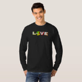 T-shirt Cube de puzzle concurrentiel Love Speed Cubing 80' (Devant entier)