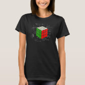 T-shirt Cube de puzzle concurrentiel Math Speed Cubing 80' (Devant)
