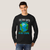 T-shirt Cube Earth Science Conspiration Terre plate (Devant entier)