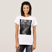 T-shirt Cube géométrique Chrome en fusion (Devant entier)