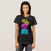 T-shirt Cube Géométrique Super 3D Néon (Devant entier)