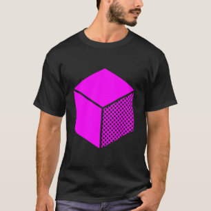 T-shirt Cube - Magenta sur le noir
