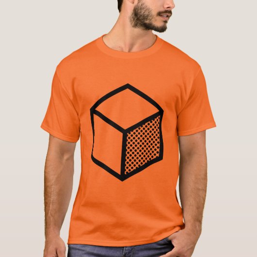 T-shirt Cube - Noir dans la lumière (Devant)