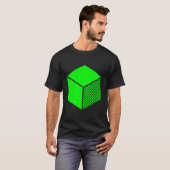 T-shirt Cube - Vert sur foncé (Devant entier)