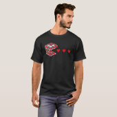 T-shirt Cuber Speed Cubing Love Heart Math Puzzle Valenti (Devant entier)
