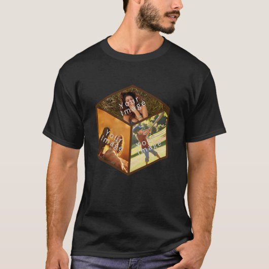 T-shirt Cubes d'images 3D individuelles, collage photo en  (Devant)