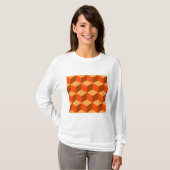 T-shirt Cubes orange (Devant entier)