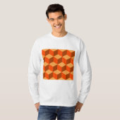 T-shirt Cubes orange (Devant entier)