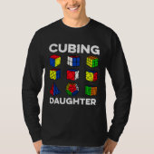 T-shirt Cubing Daughter Speedcubing Speedsolving Cuber (Devant)