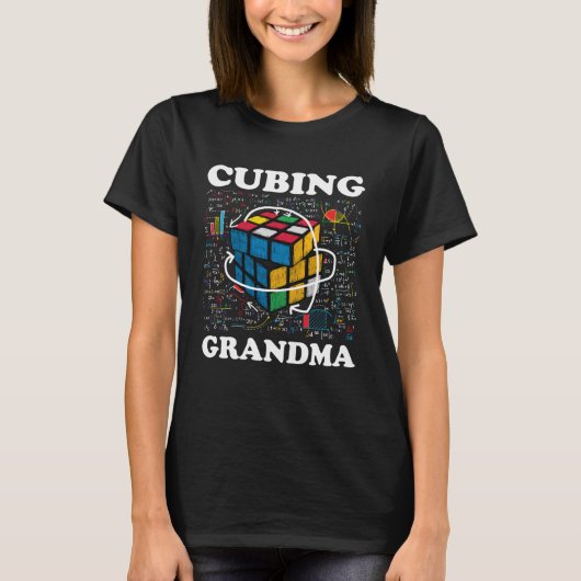 T-shirt Cubing Grand-mère Vitesse Cubing Math (Devant)