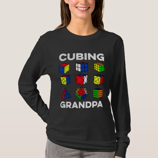 T-shirt Cubing Grandpa Speedcubing Speedsolving Cuber (Devant)
