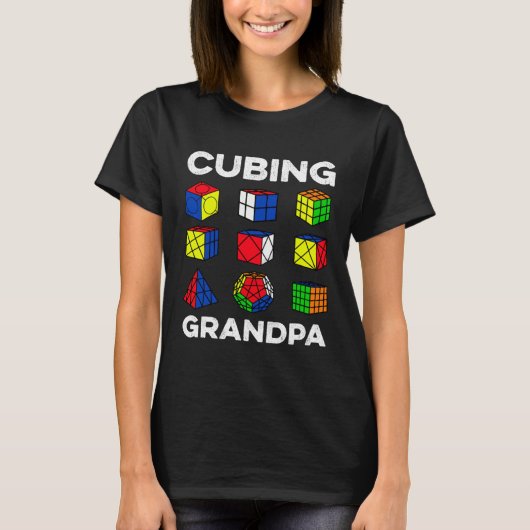 T-shirt Cubing Grandpa Speedcubing Speedsolving Cuber (Devant)