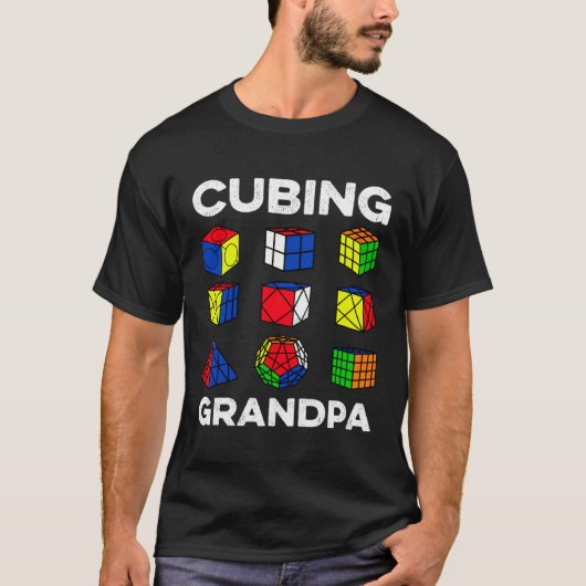 T-shirt Cubing Grandpa Speedcubing Speedsolving Cuber (Devant)