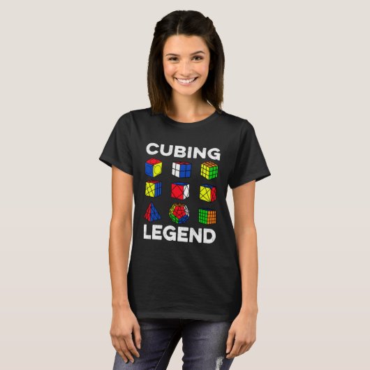 T-shirt Cubing Legend Speedcubing Speedsolving Cuber (Devant entier)