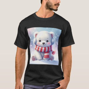 T-shirt Cubo de Noël : Ours polaire douillet dans un pays