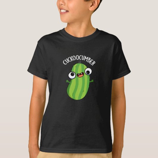 T-shirt Cuckoocumber Funny Veggie Cucumber Pun Dark BG (Devant)