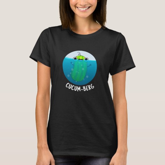 T-shirt Cucum-berg Funny Concomber Pun Dark BG (Devant)