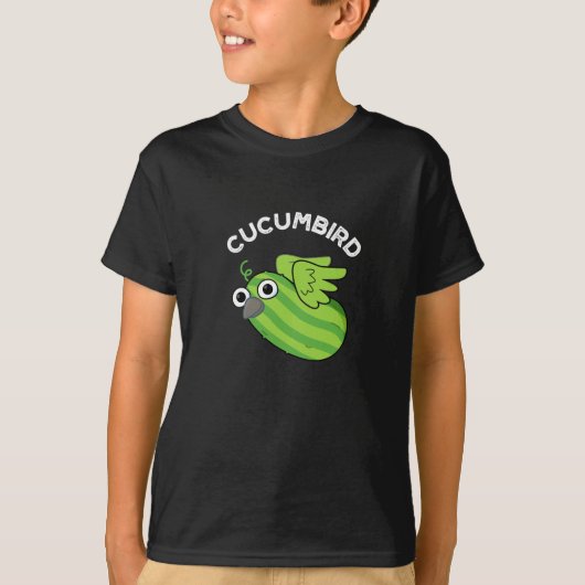 T-shirt Cucumbird Funny Veggie Cucumber Pun Dark BG (Devant)
