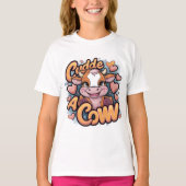 T-shirt Cuddle Cow Tee : Conception animale agréable et mi (Devant)