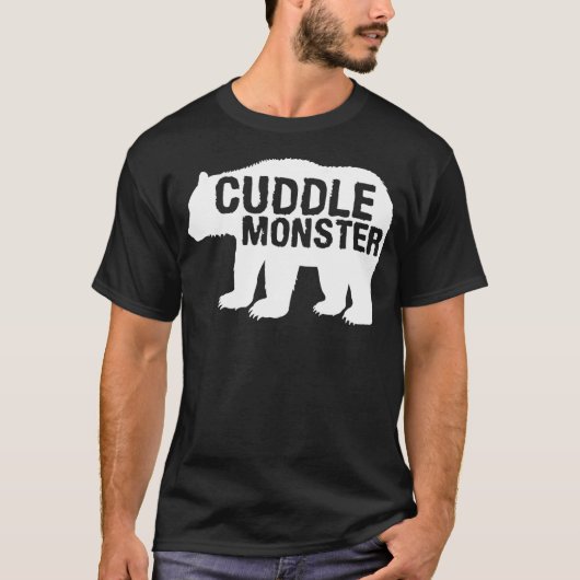 T-shirt Cuddle Monster Bear Silhouette Fun Novelty (Devant)