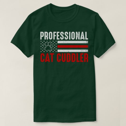 T-shirt Cuddler de chat professionnel (Design devant)