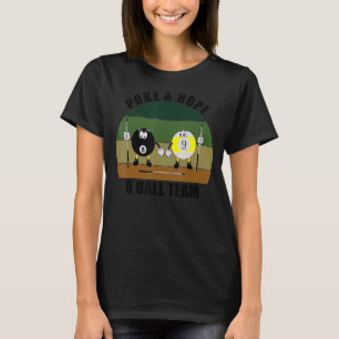 T-shirt Cue Sports Pool Billard Équipe Pose & Espoir 8 Bal
