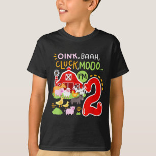 T-shirt Cui-cui Bê Meuh Je Suis 2 Animaux De La Ferme 2ème