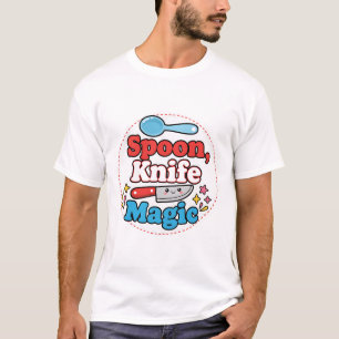 T-shirt Cuillère, Couteau, Magie – Design Vie de Chef Mign