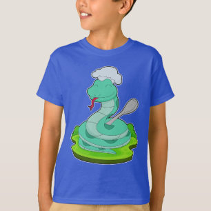 T-shirt Cuillère de chef serpent cuisinier