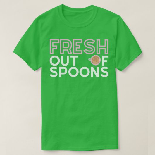 T-shirt Cuillères à base de cuillères (Design devant)