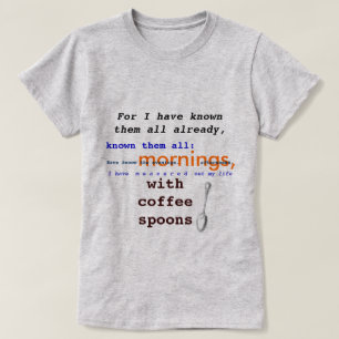T-shirt Cuillères à café ! Public domain Prufrock de T.