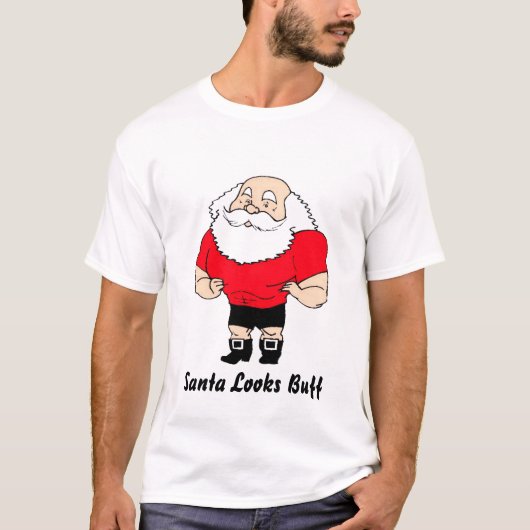 T-shirt Cuir épais de regards de Père Noël (Devant)