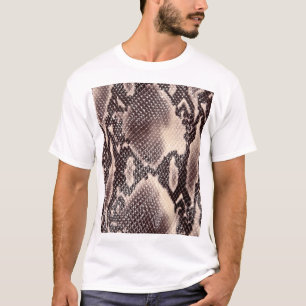 T-shirt Cuir serpent : texture brune transparente