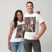 T-shirt Cuir serpent : texture brune transparente (Unisexe)