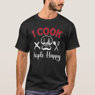 T-shirt Cuire les gens heureux costume de cuisine kits de