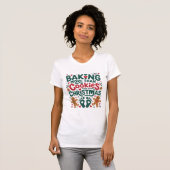 T-shirt Cuire plus que des biscuits ce Noël Grossesse (Devant entier)