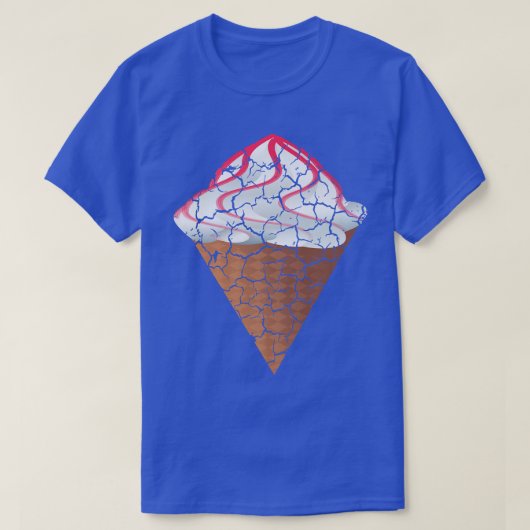 T-shirt cuisine alimentaire nourriture glace cône de crème (Design devant)