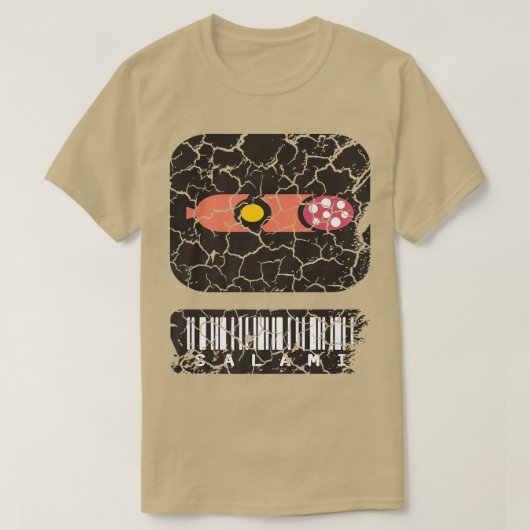 T-shirt Cuisine alimentaire Salami fourré (Design devant)