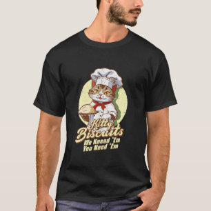 T-shirt Cuisine Amoureux des chats Kitty Biscuits On Knead