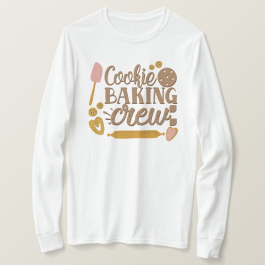 T-shirt Cuisine Baking Crew Cuisine Ustensiles Noël (Design devant)