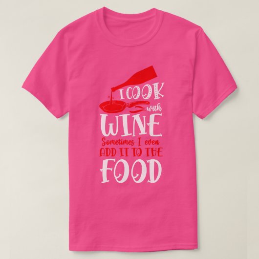 T-shirt Cuisine Cuisin Vin Cuisine Chemise ChefT-Shirt (Design devant)