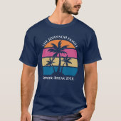 T-shirt Cuisine Custom Spring Break Beach Palm Tree Family (Devant)