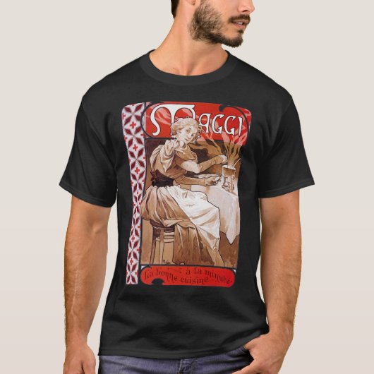 T-shirt Cuisine de femme, Alphonse Mucha (Devant)