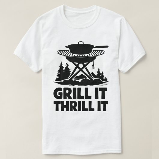 T-shirt Cuisine de feu de camp Grill Aventure Devis Concep (Design devant)