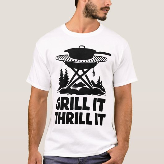 T-shirt Cuisine de feu de camp Grill Aventure Devis Concep (Devant)