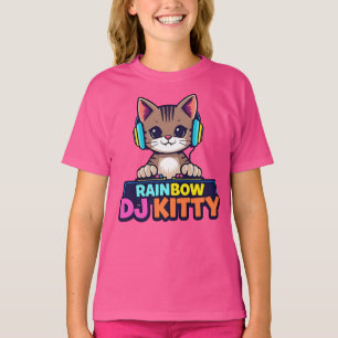 T-shirt CUISINE DJ RAINBOW - Chat Vibrant