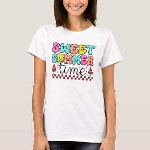 T-shirt Cuisine douce Temps d'été mot art