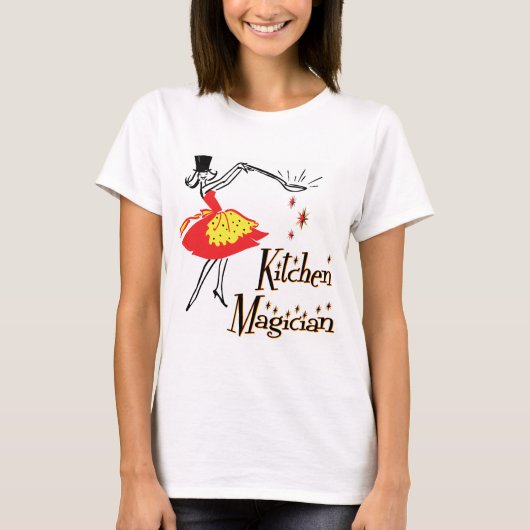 T-shirt Cuisine Magicien Retro Cuisine Art (Devant)